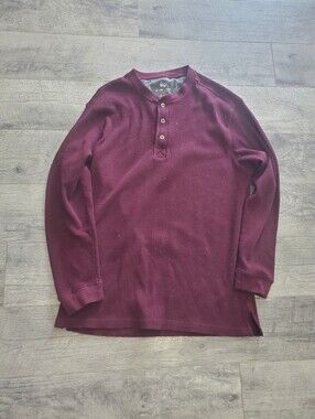 Maroon Long Sleeve Alpine Lakes Henley